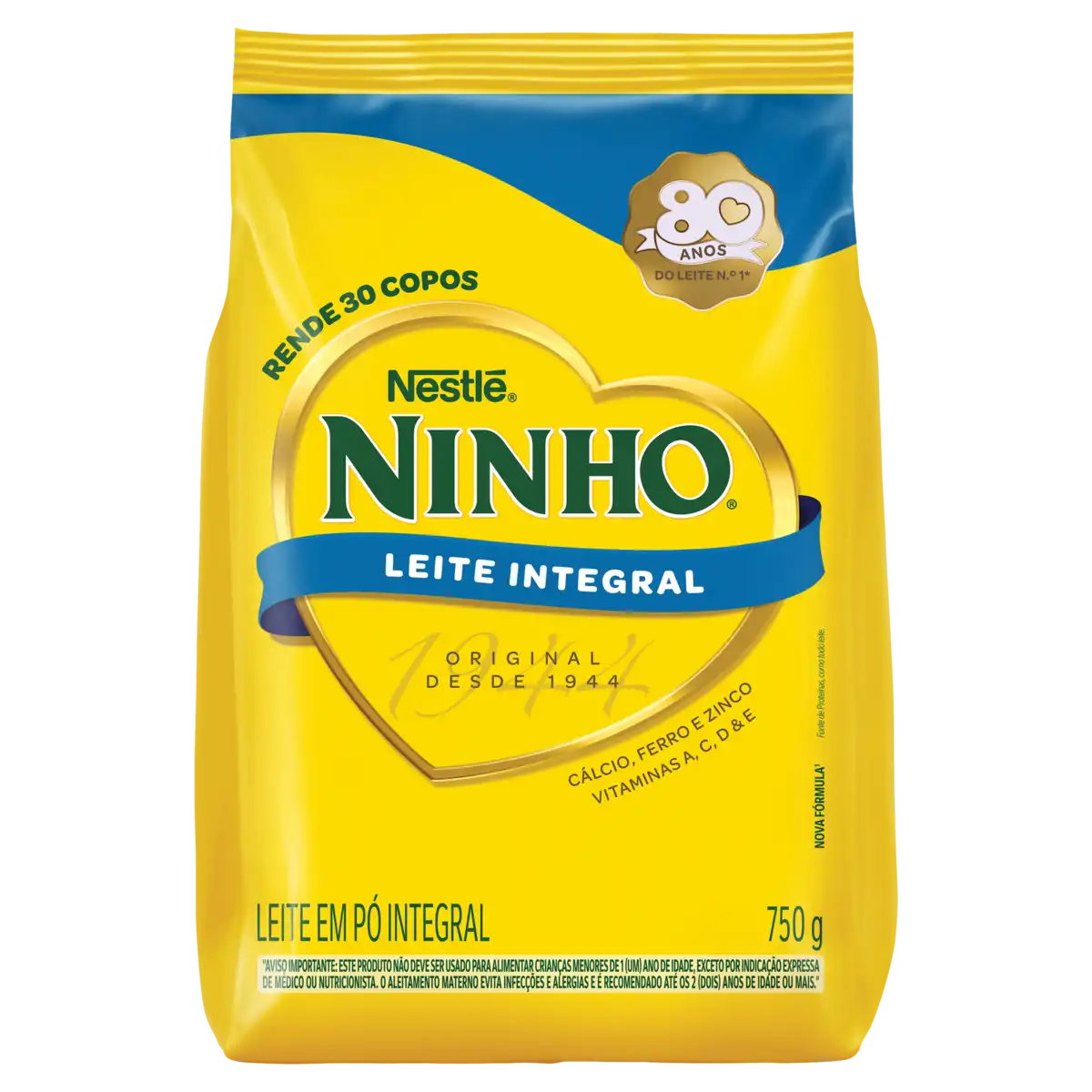 Leite Pó Integral Ninho Pacote 750g