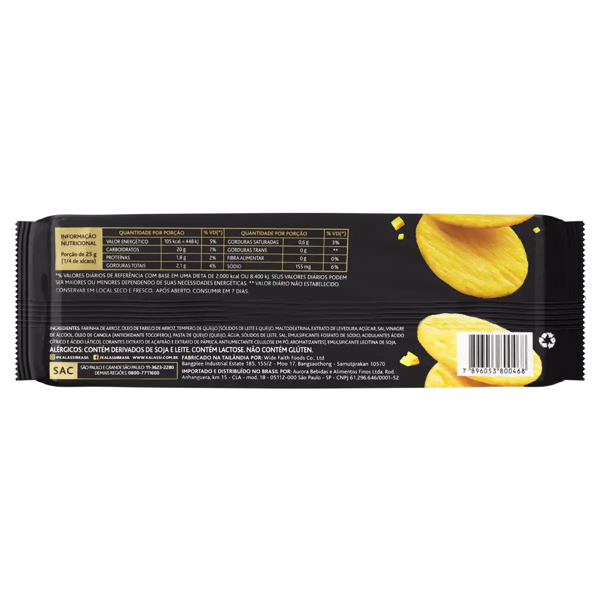 Snack de Arroz Queijo Kalassi 100g